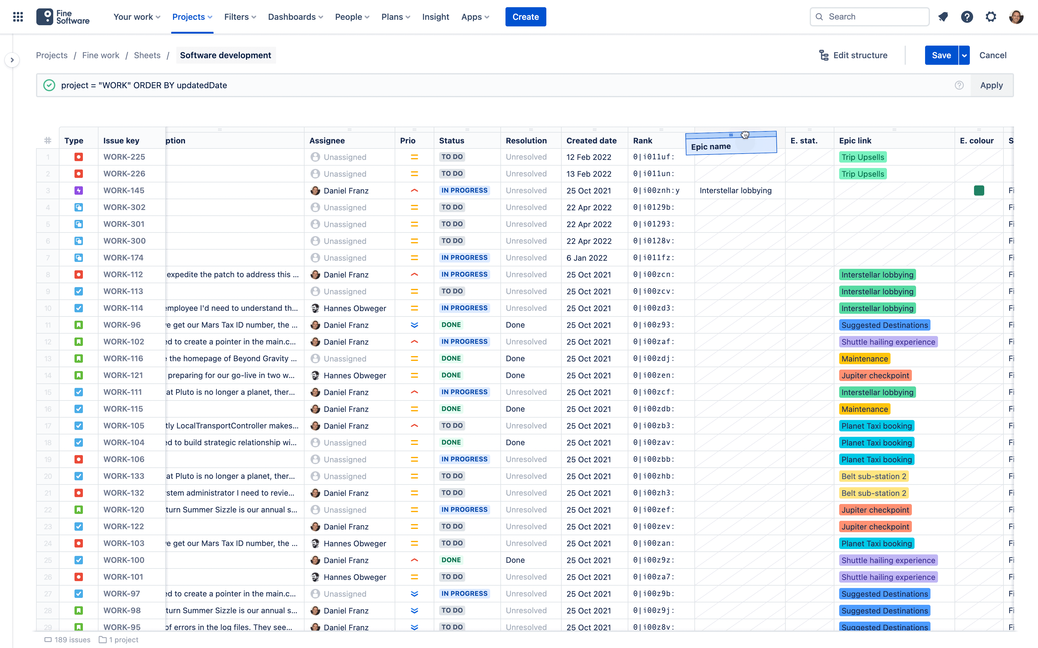 Rearrange column